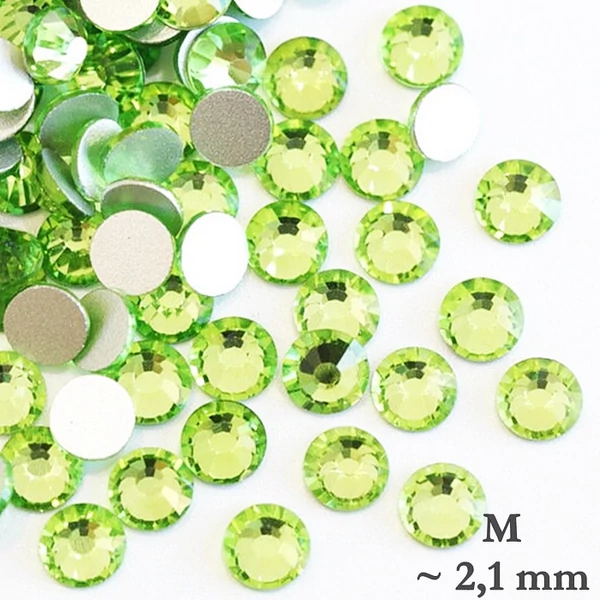 Strasszkő 50 db / peridot M-es méret