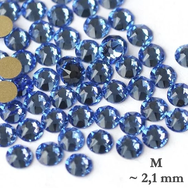 Strasszkő 50 db / sapphire M-es méret