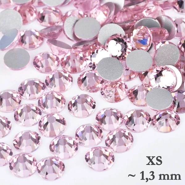 Strasszkő 50 db / light rose XS-es méret