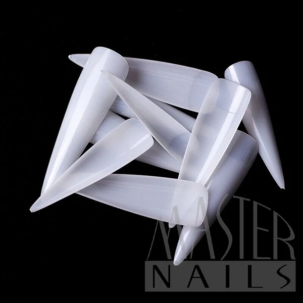 Díszítő tip 12 db-os / stiletto (méretsor) WHITE II.