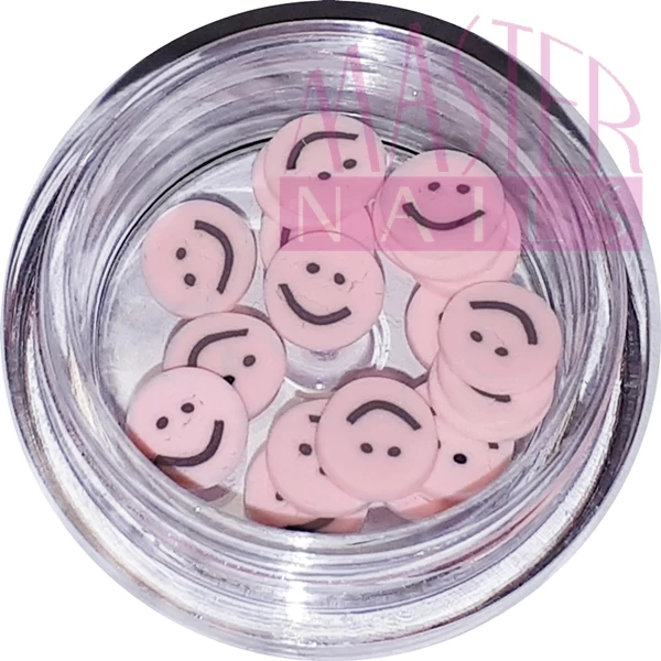 Körömdísz / Gumidísz FIMO / Smiley RÓZSASZÍN