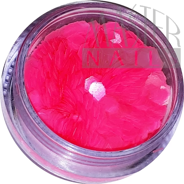 Körömdísz / NEON pink nagy flitter