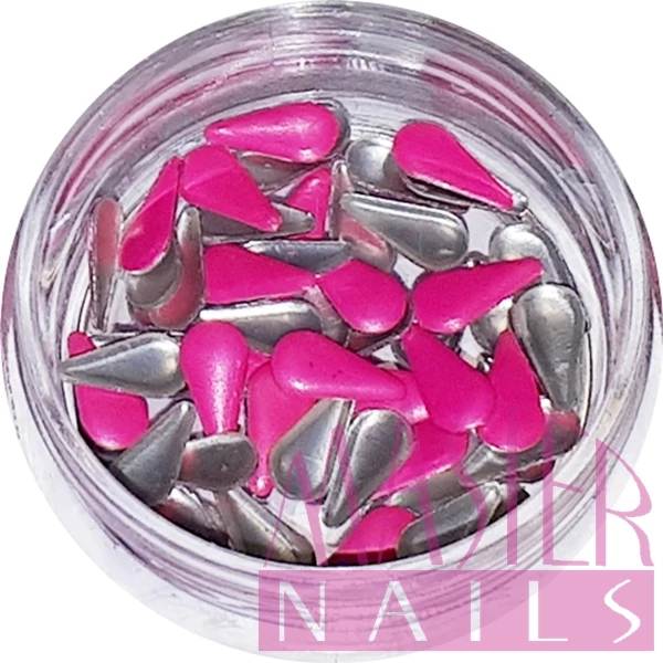 Körömdísz / Szegecs / Neon Pink Csepp