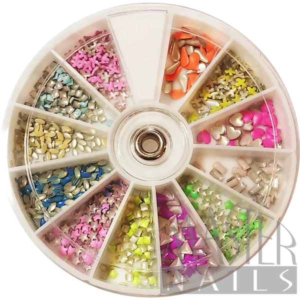 Nail Decoration kb:700 db. Körömdísz / Neon Szegecs Vegyes Forma