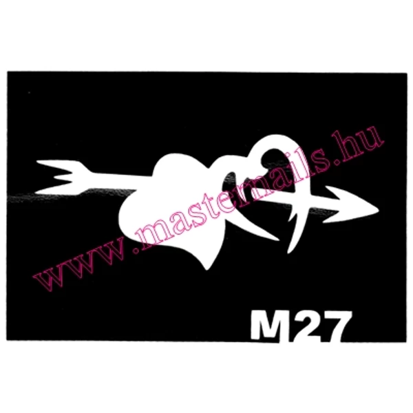 Csillámtetoválás sablon /M27/