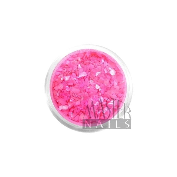 Körömdísz / Tört kagyló / pink