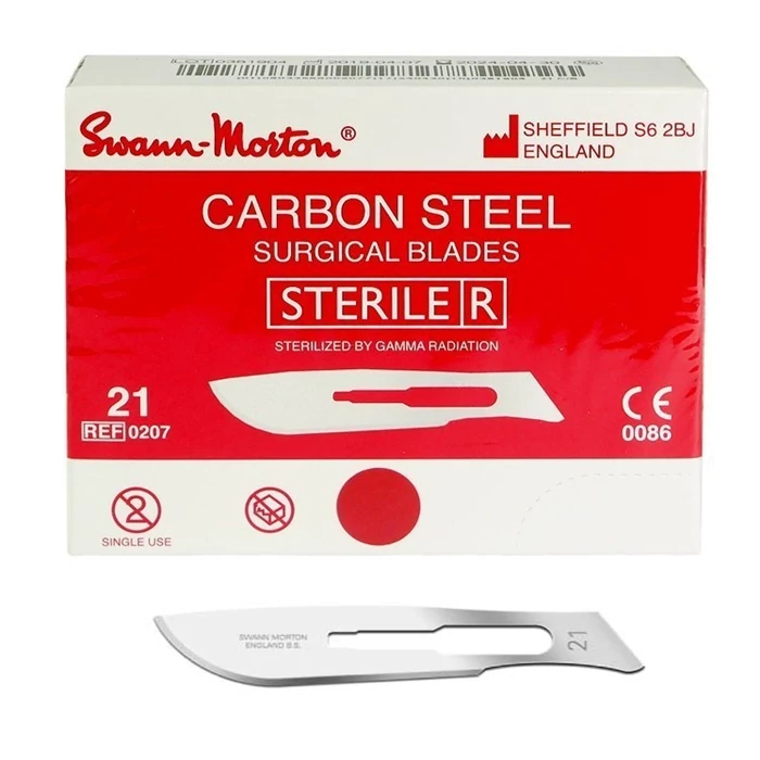 Szike eldobható Swann Morton /Steril/ 21-es méret 100 db