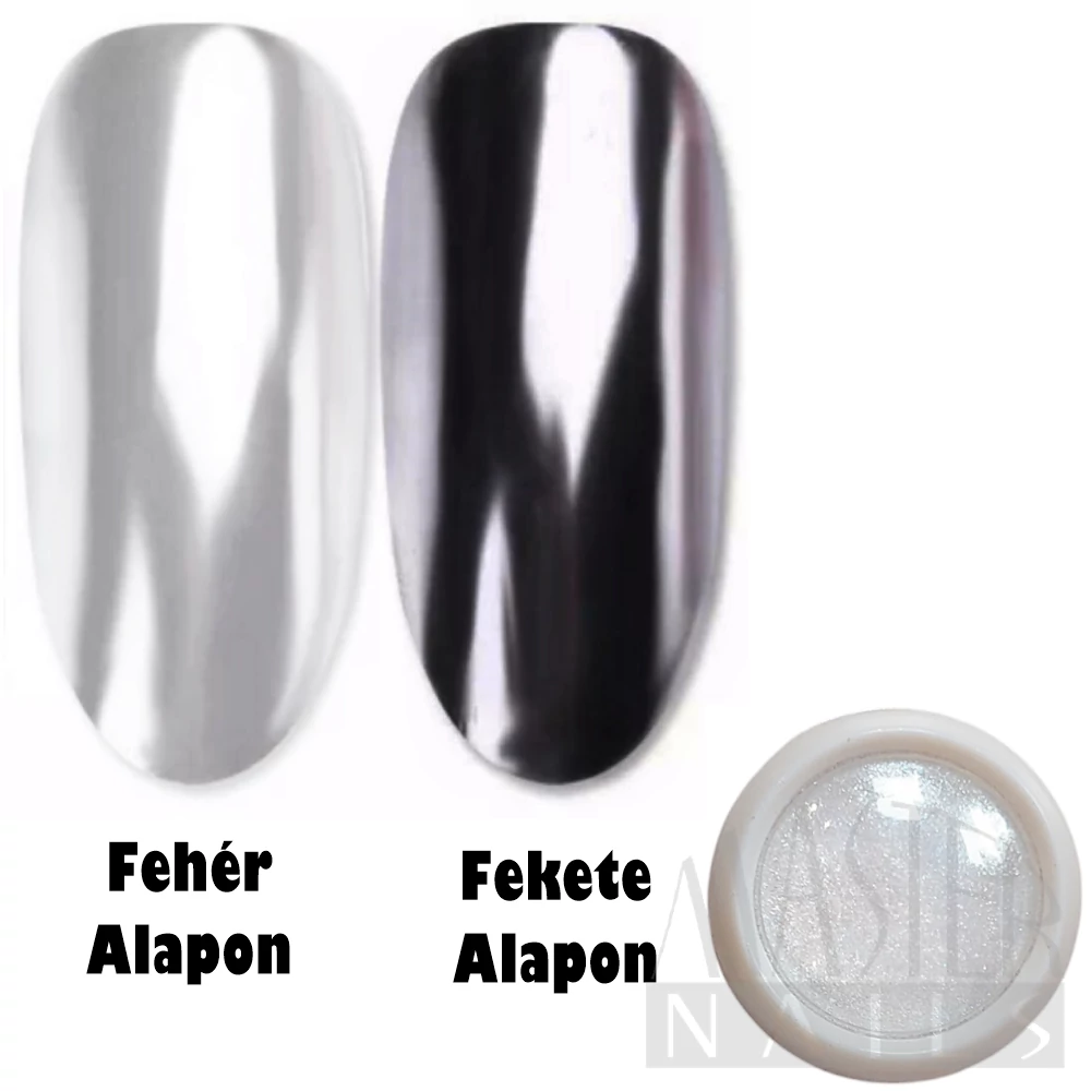 Körömdísz / Tükörpor / Fehér II.