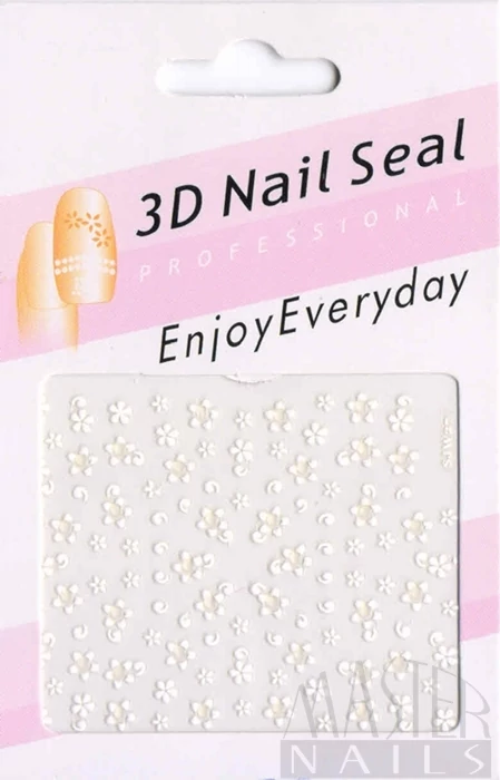 Körömmatrica 3D Fehér / SJW 30