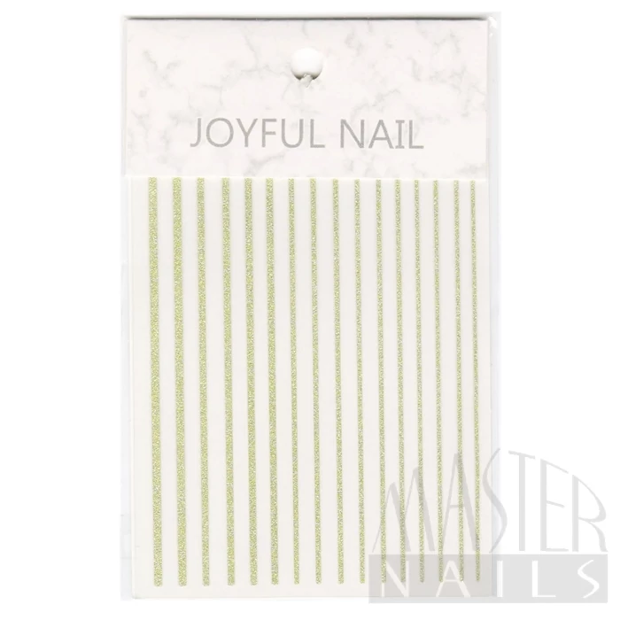 Körömmatrica JOYFUL / Glitter Csíkok / Pezsgő
