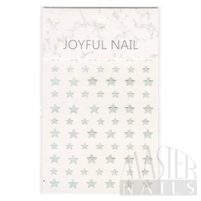 Körömmatrica JOYFUL / Glitter Csillag / Ezüst