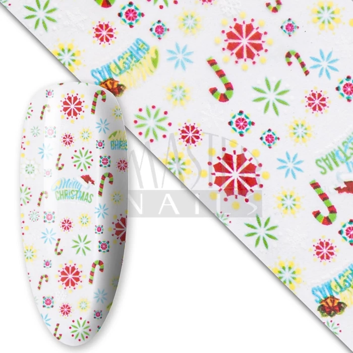Körömdísz / Nail Wrap Fólia XMas-12