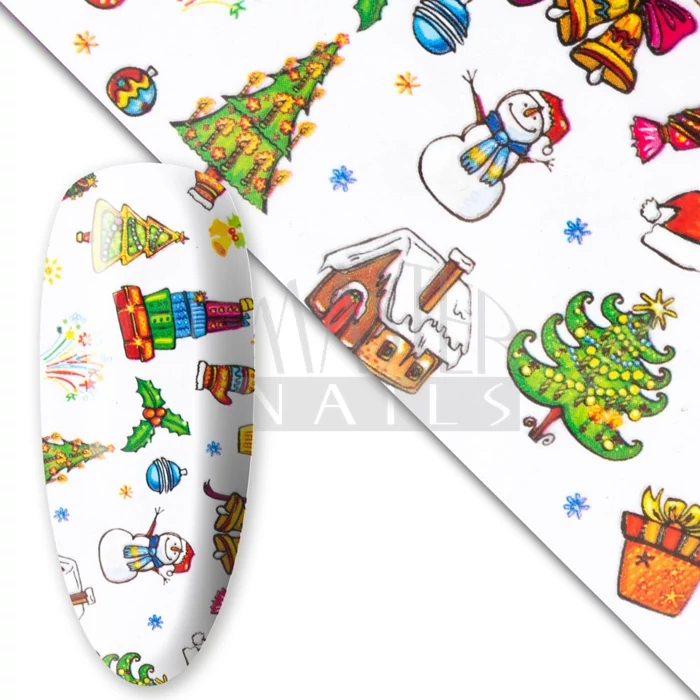 Körömdísz / Nail Wrap Fólia XMas-13