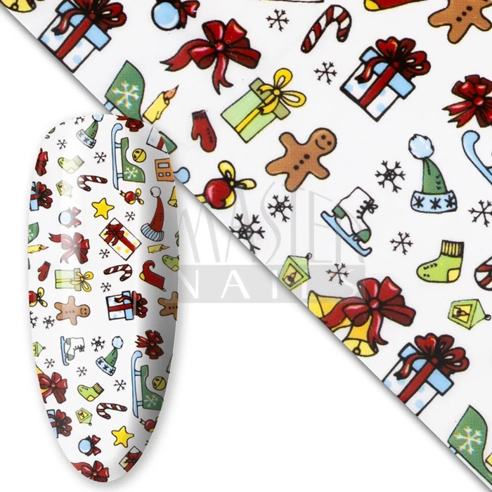 Körömdísz / Nail Wrap Fólia XMas-15