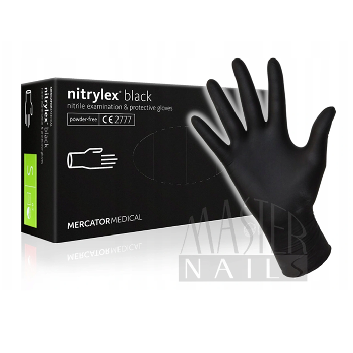Gumikesztyű / Nitrylex Fekete S-es méret 100 db-os