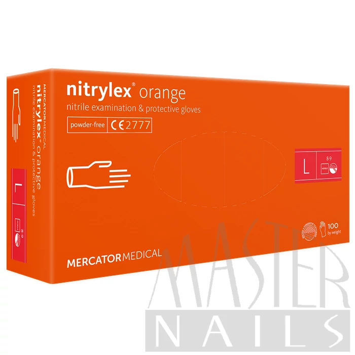 Gumikesztyű / Nitrylex Orange L-es méret 100 db-os