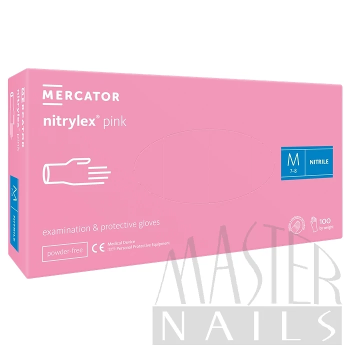 Gumikesztyű / Nitrylex Pink M-es méret 100 db-os