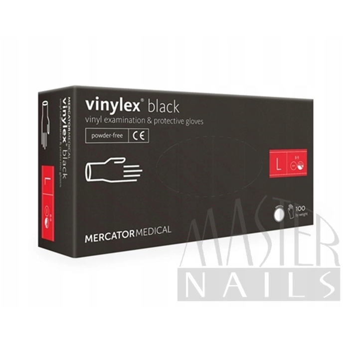 Gumikesztyű / Vinylex Fekete L-es méret 100 db-os