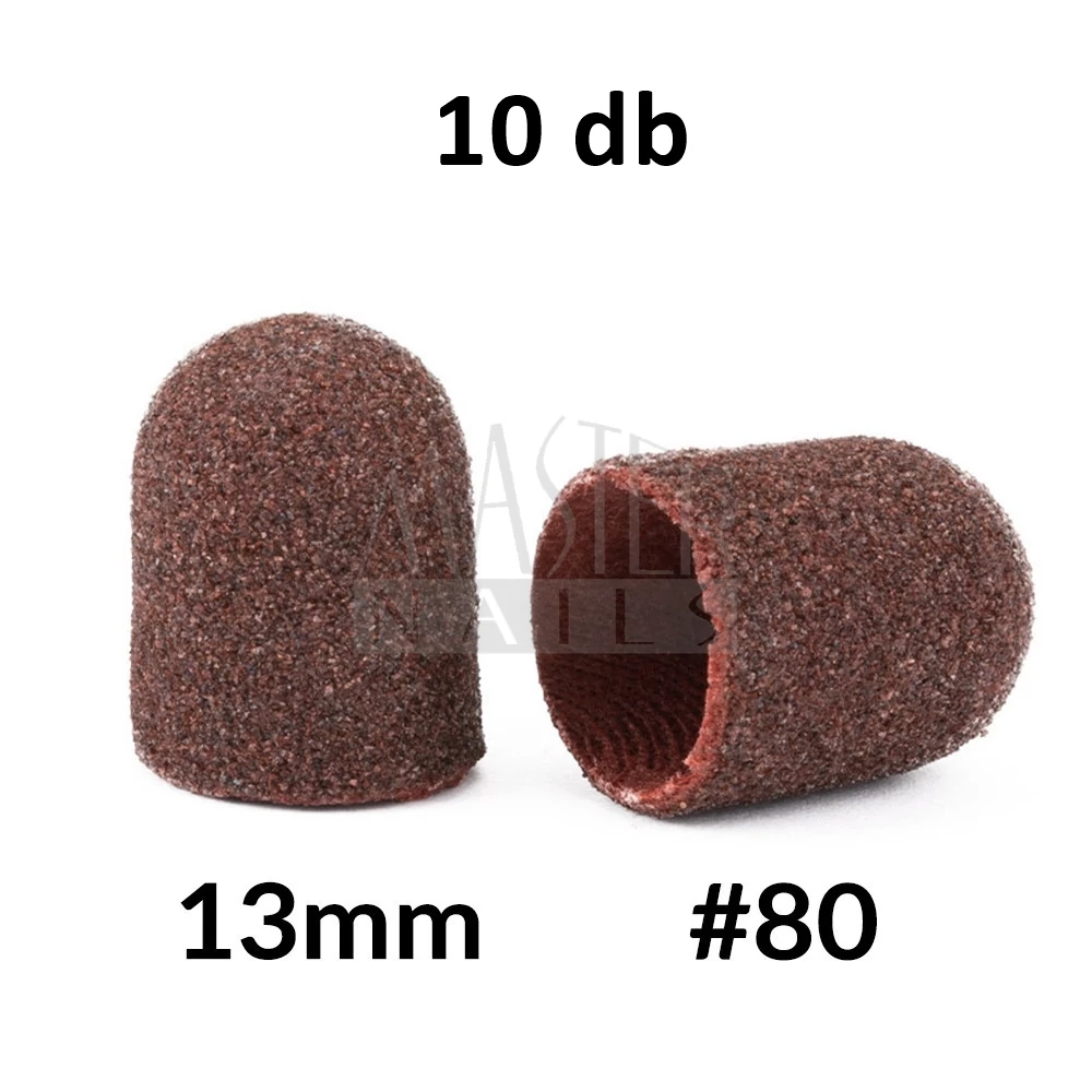 Pedi csiszoló kúp #13mm. Barna (80) 10 db.