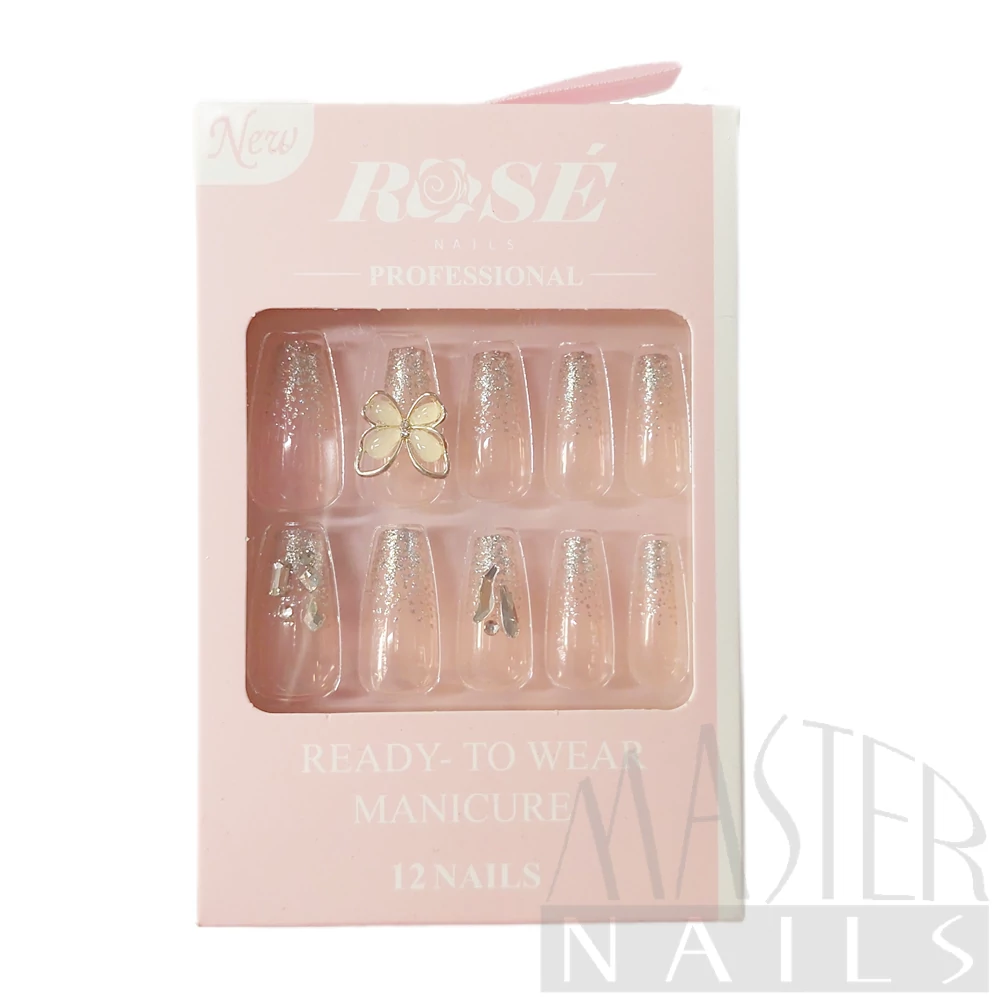 Műköröm szett / 12db-os / ROSENAILS IV. / 03.