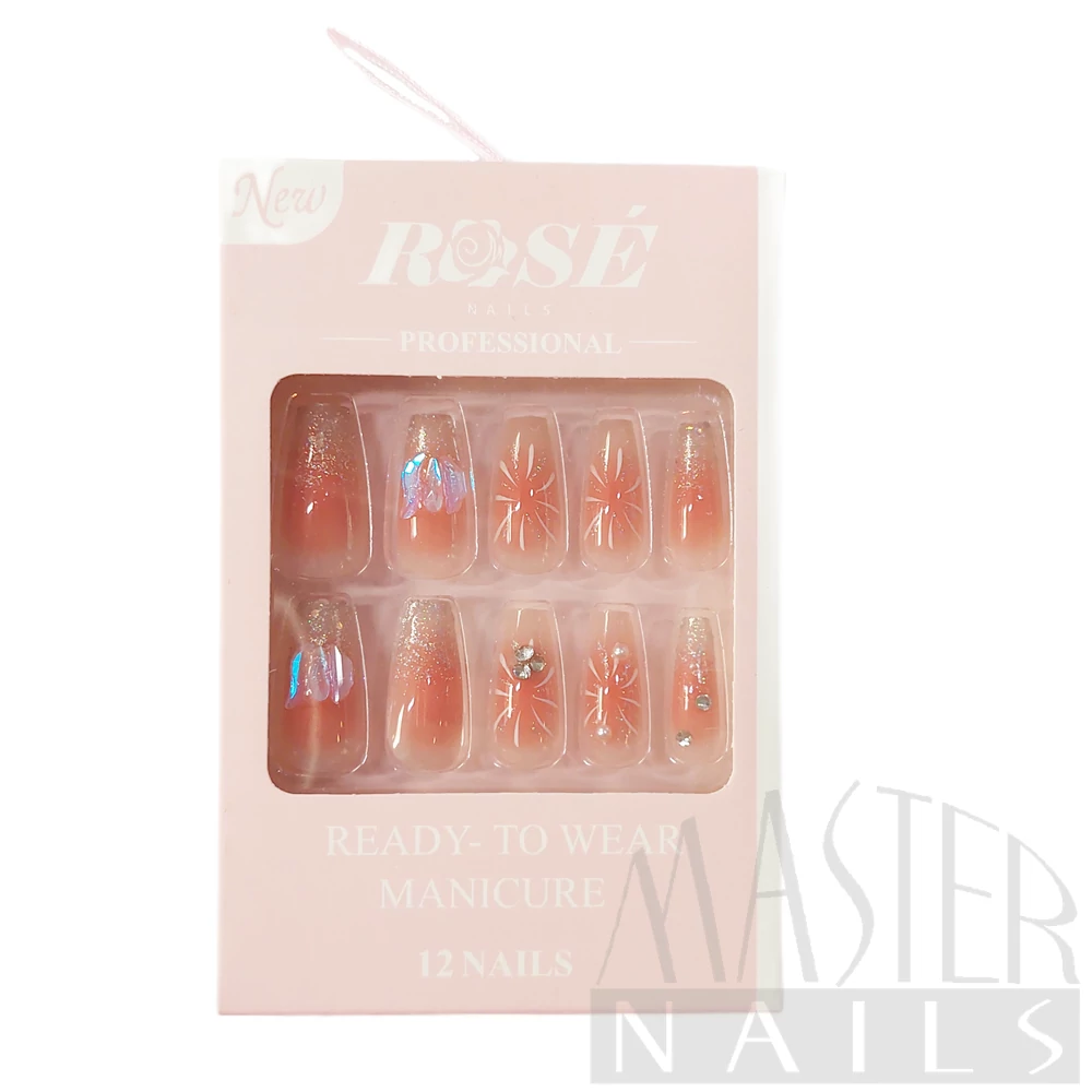 Műköröm szett / 12db-os / ROSENAILS IV. / 05.