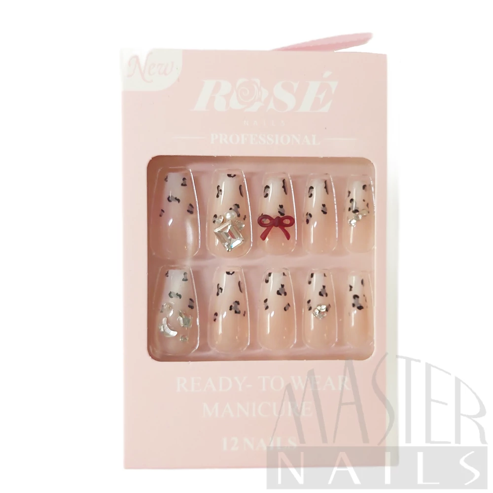 Műköröm szett / 12db-os / ROSENAILS IV. / 08.