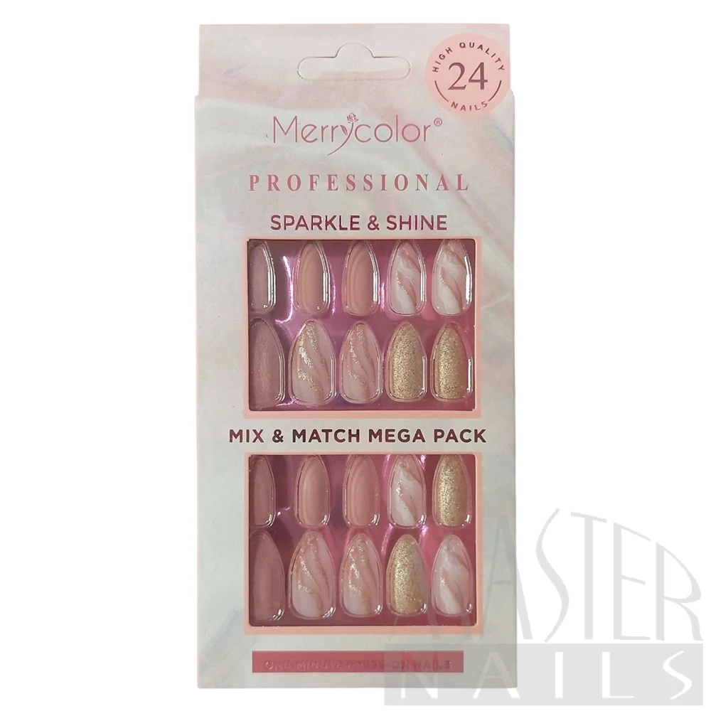 Műköröm szett / 24db-os / MERRYCOLOR 4 / 01.