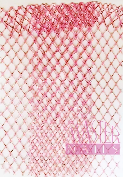 Körömdísz / Háló / Pink-Erüst rács