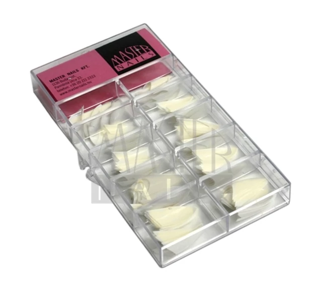 MN Tip box 100 Stiletto-Overlap Natur
